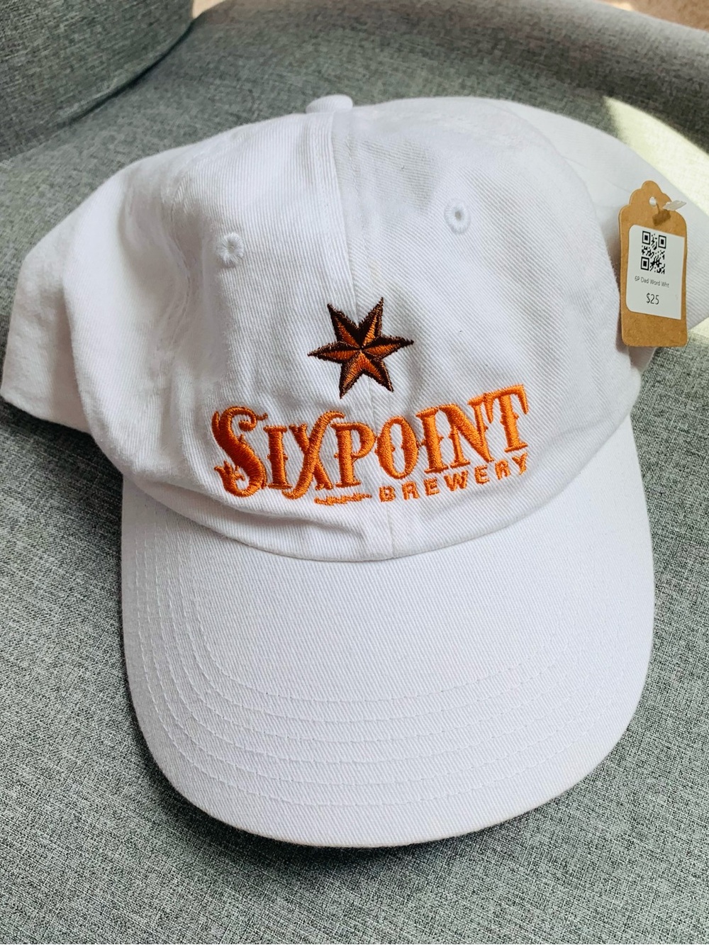 NWT Sixpoint Brewery Baseball Cap White Cotton Adjustable Brooklyn New York Beer